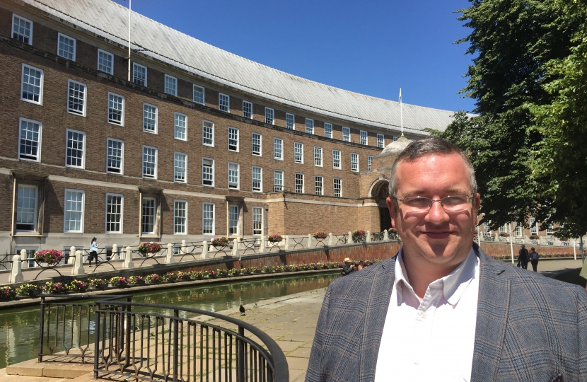 Mark outside the Council House