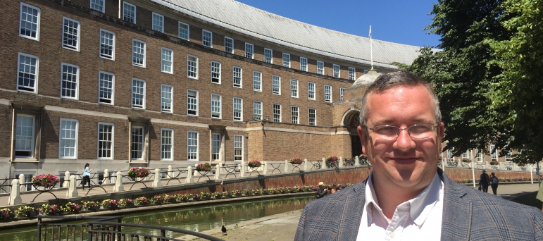 Mark outside the Council House